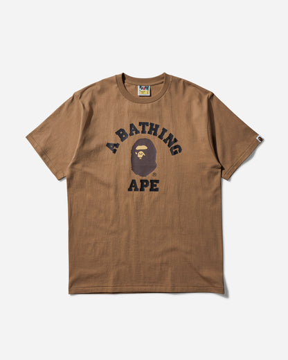 A Bathing Ape College Tee M Beige T-Shirts Shortsleeve 1K80110001 BEIGE