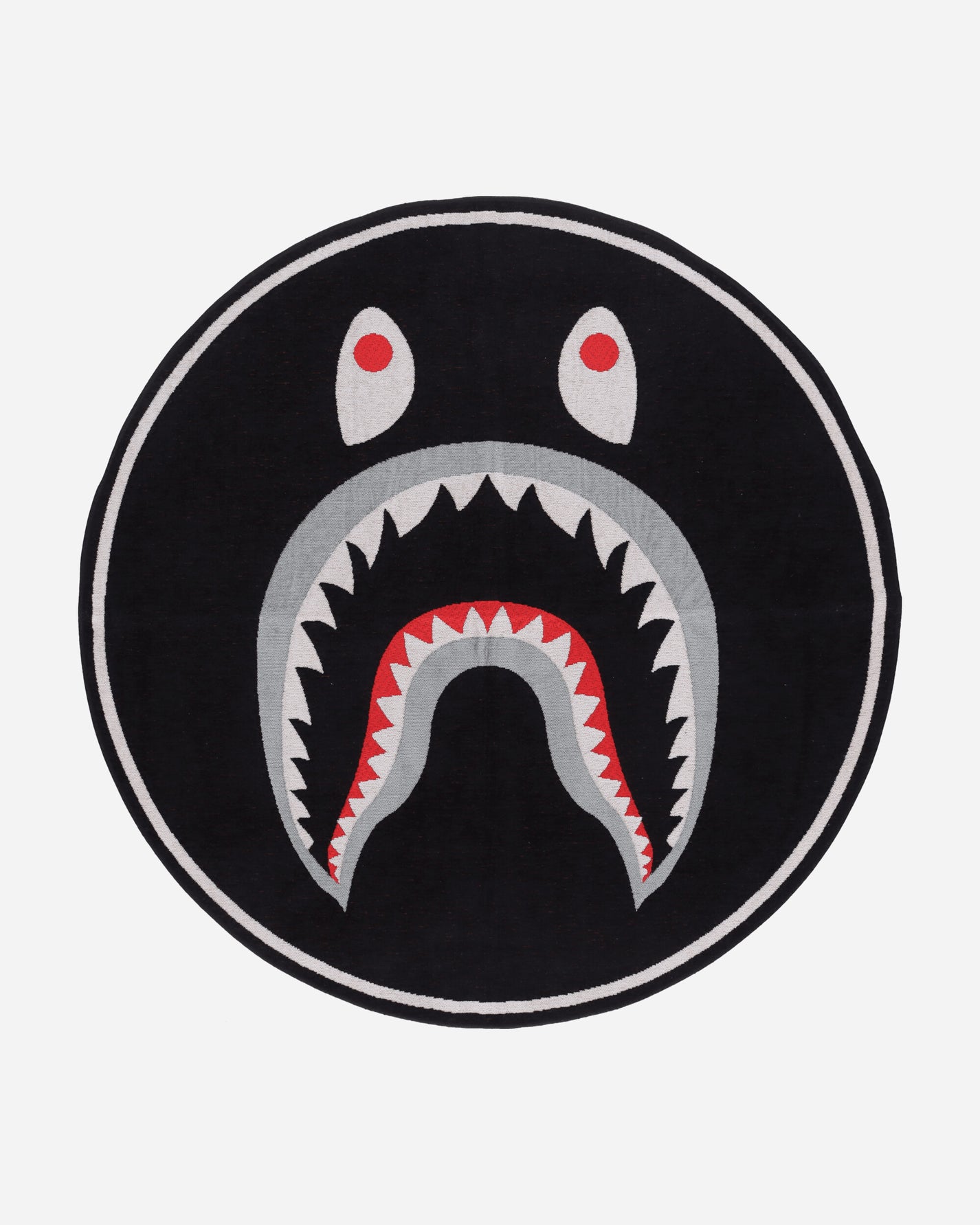 A Bathing Ape Shark Floor Rug M Black Textile Rugs 1K80192005 BLACK