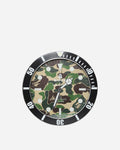 A Bathing Ape Abc Camo Bapex Wall Clock M Green Home Decor Wall Decor 1J80192003 GREEN