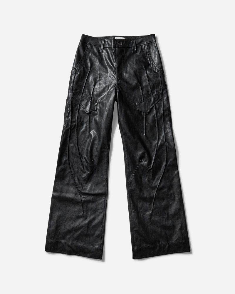 Aesynctx Wmns Swamp Faux Leather Pants Black Pants Casual PT02 BK