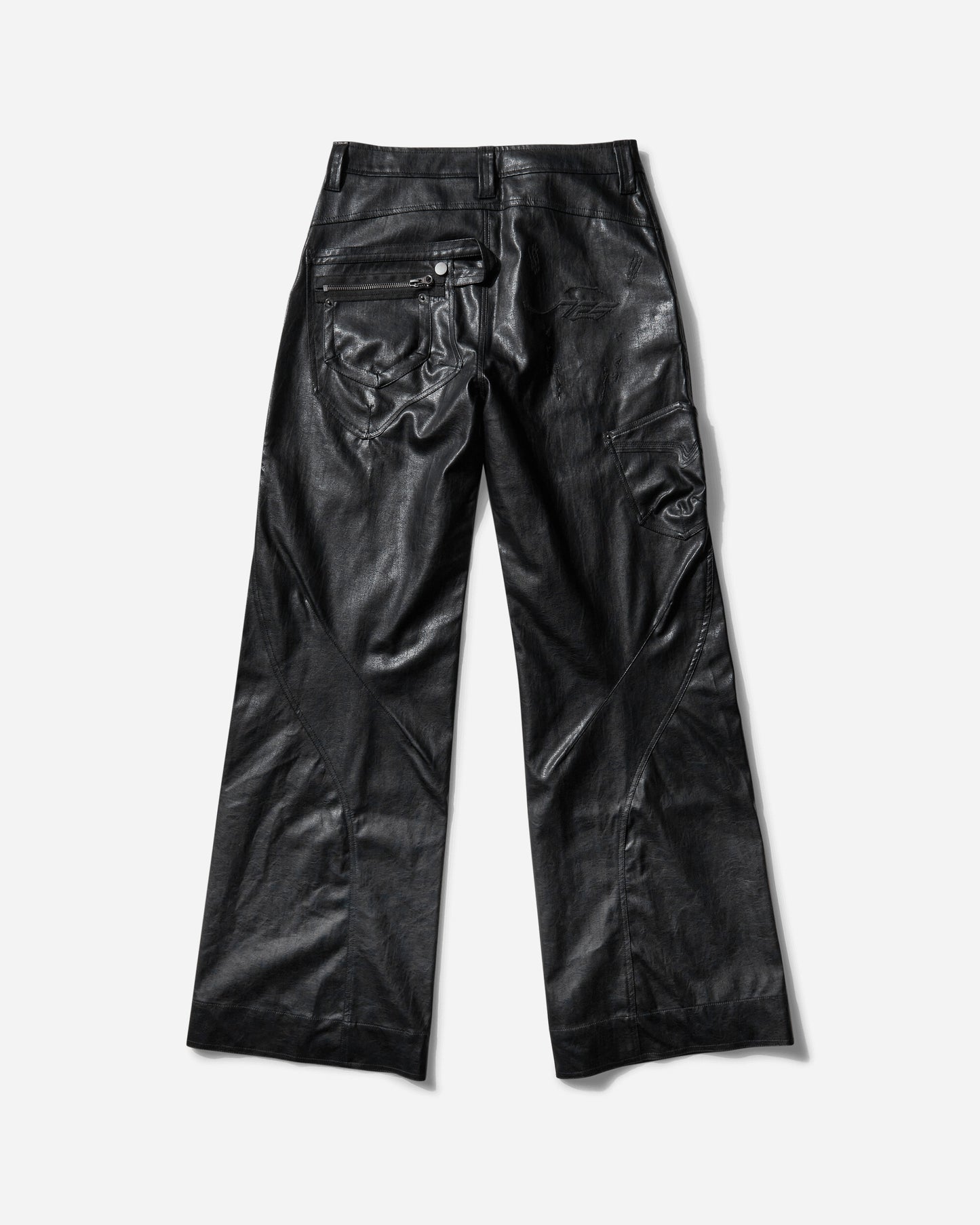 Aesynctx Wmns Swamp Faux Leather Pants Black Pants Casual PT02 BK