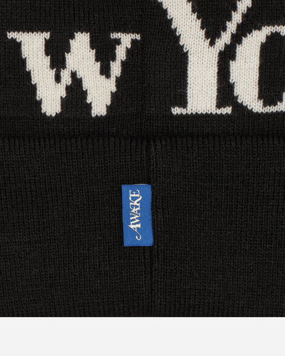 Awake NY Serif Logo Beanie Black Hats Beanies AWK-FW23-HT007  BLACK