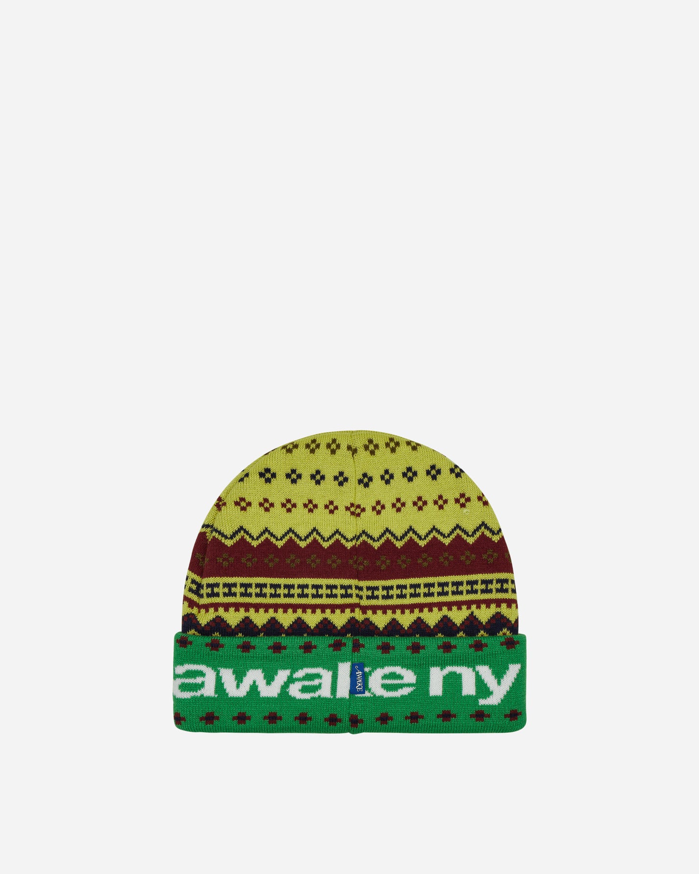 Awake NY Xtra Lodge Beanie Green Multi Hats Beanies AWK-FW23-HT009  GREEN MULTI