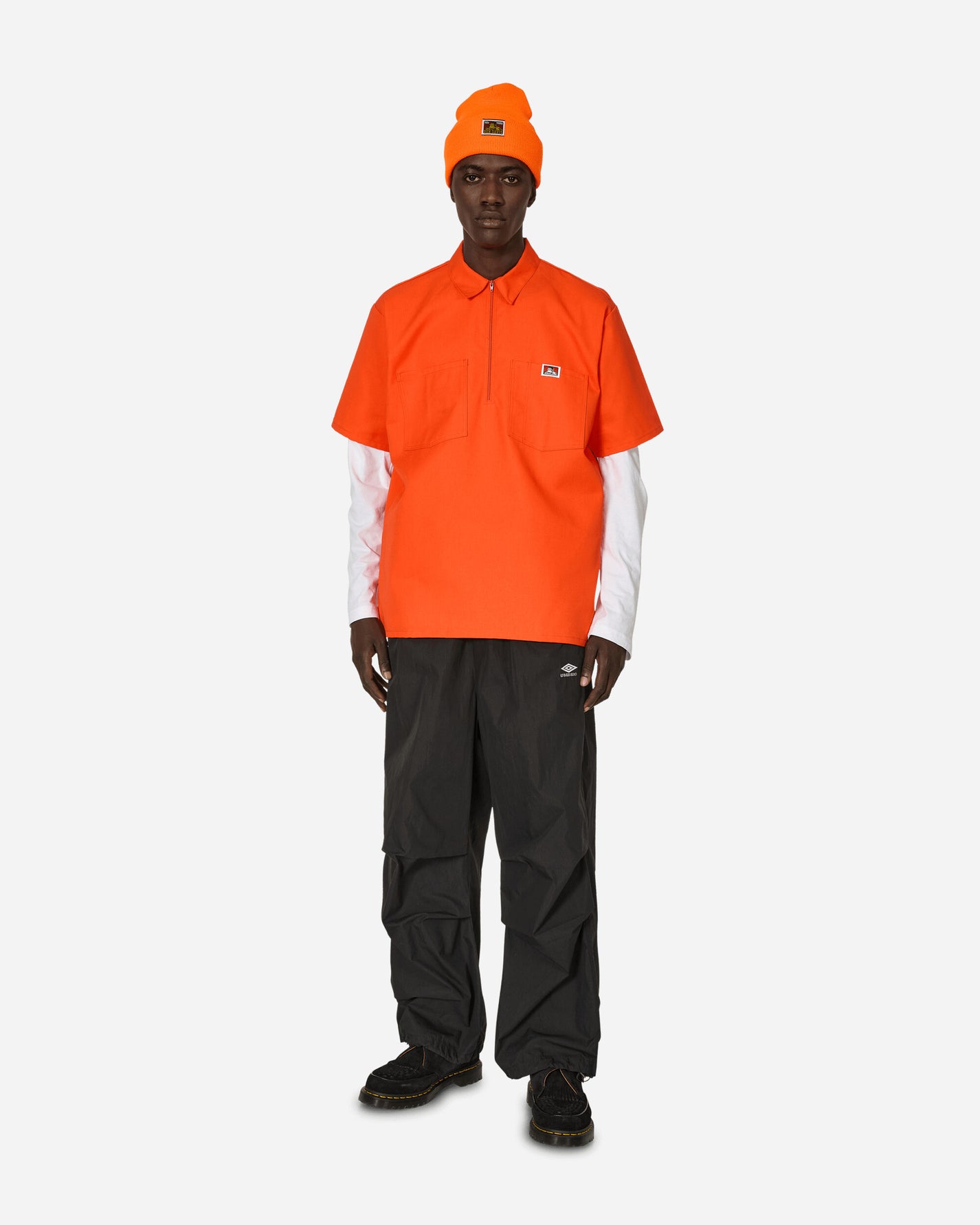 Ben Davis Short Sleeve Solid Orange Orange Shirts Shortsleeve Shirt BEN126 001