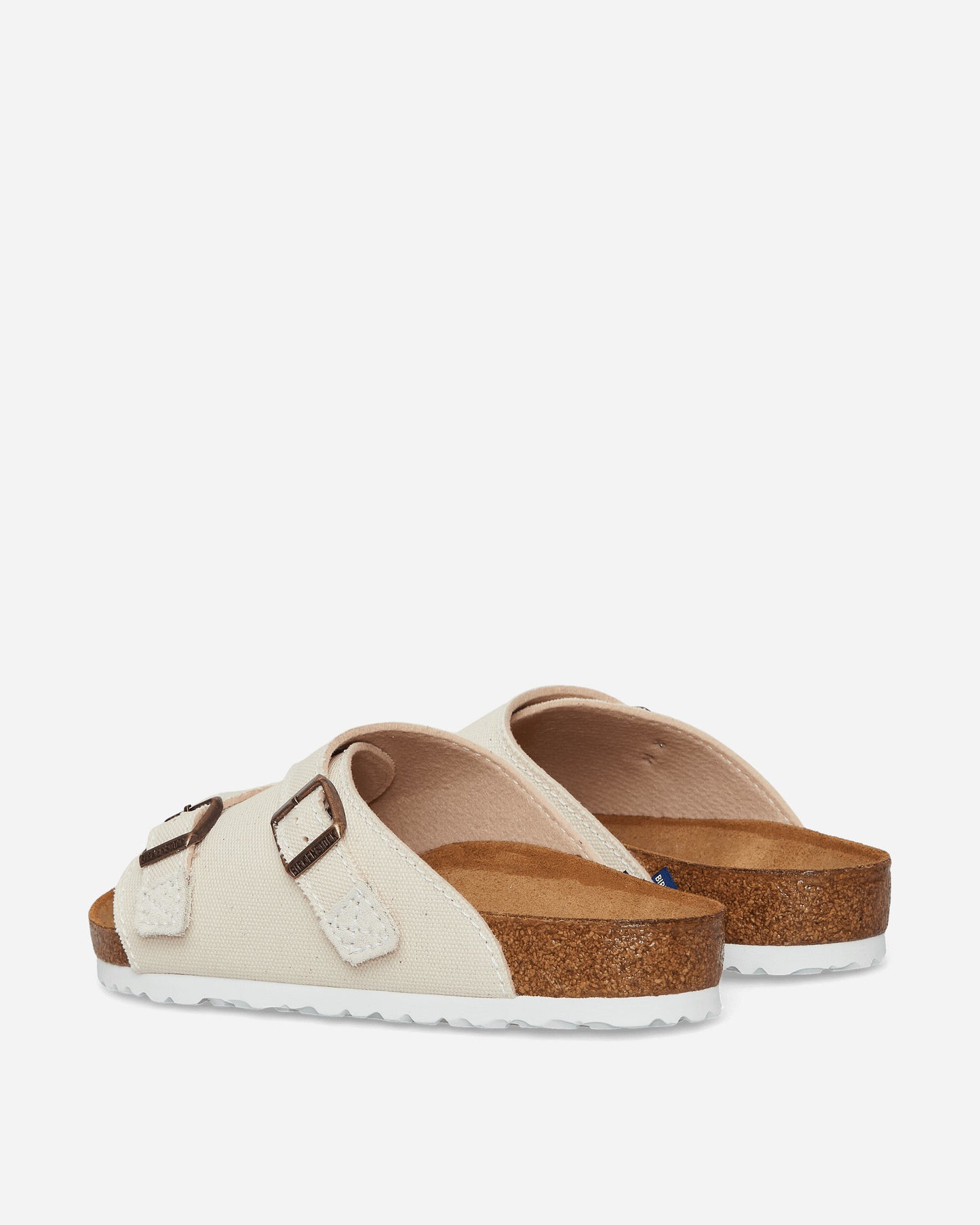 Birkenstock Zürich Suede Leather/Canvas Eggshell Sandals and Slides Sandals and Mules 1028800