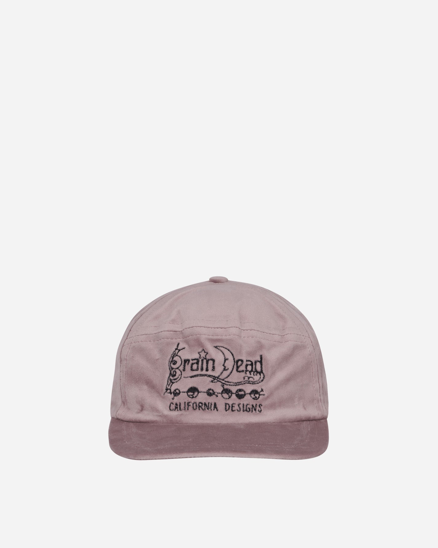 Brain Dead Velveteen Curved Front 6 Panel Hat Pink Hats Caps H01003789 PNK