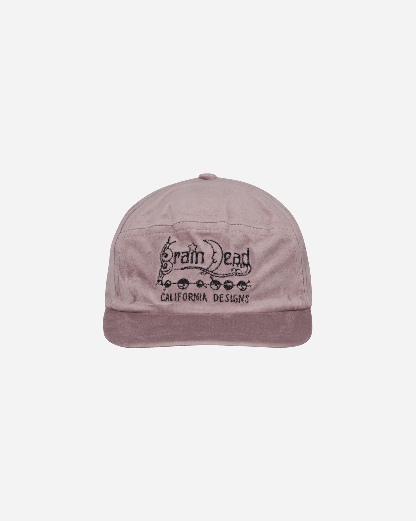 Brain Dead Velveteen Curved Front 6 Panel Hat Pink Hats Caps H01003789 PNK