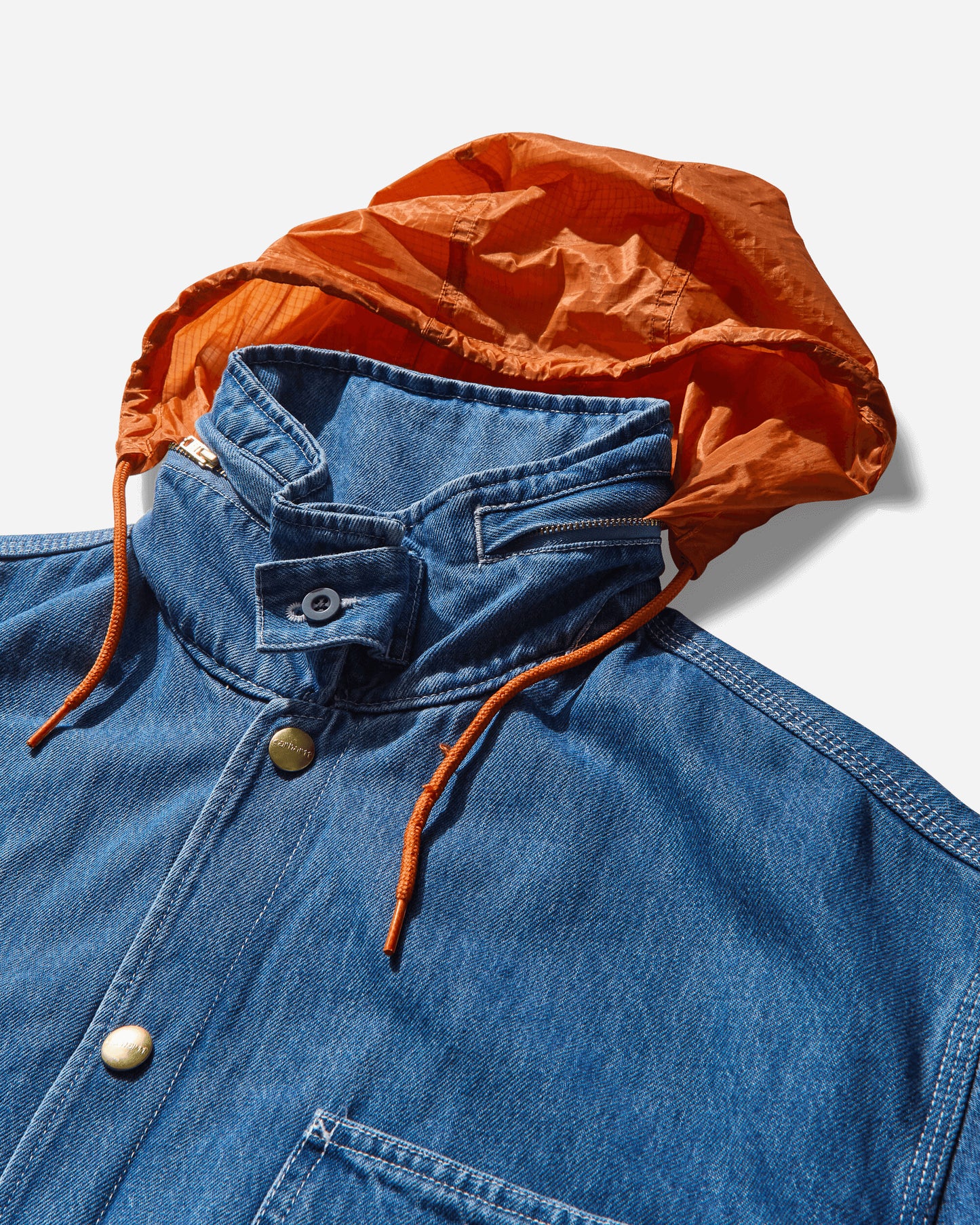 Carhartt WIP Invisible Denim Chore Coat Max Blue Coats and Jackets Jackets A242054 0106