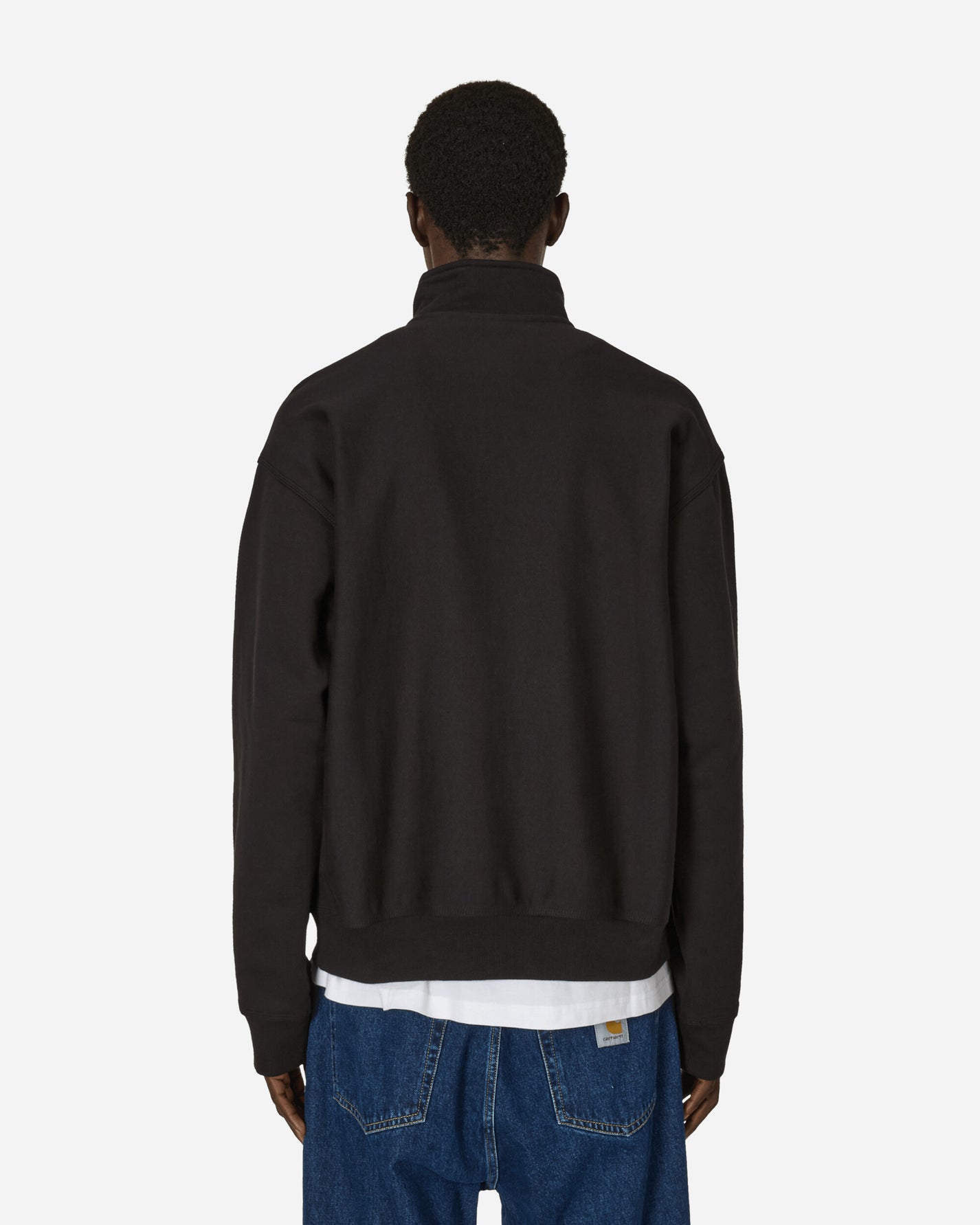 Carhartt WIP Half Zip American Script Sweat Black Sweatshirts Zip-Ups I027014 89XX