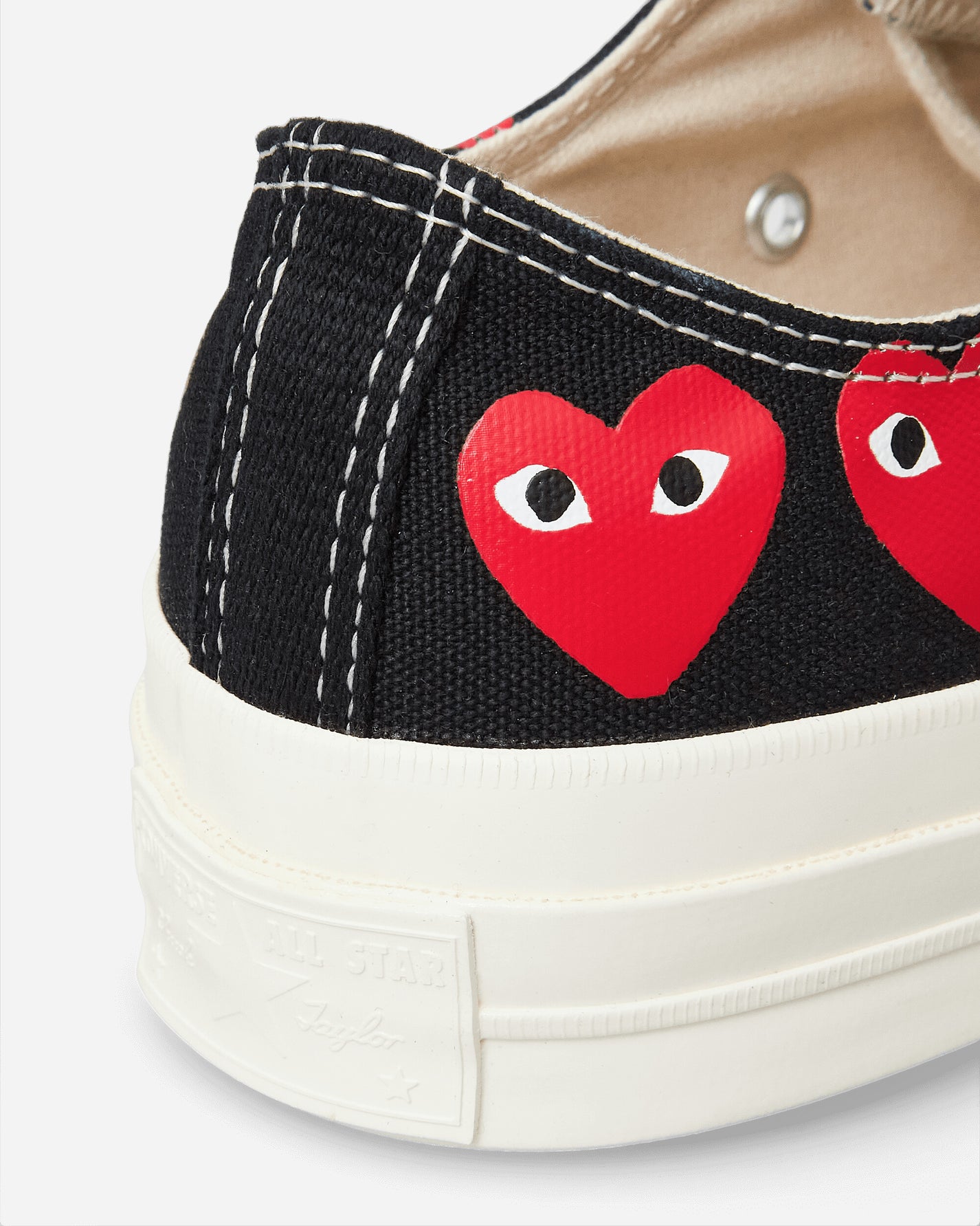 Comme Des Garçons Play Converse Multi Heart Ct70 Low Top BLACK Sneakers Low P1K126 1