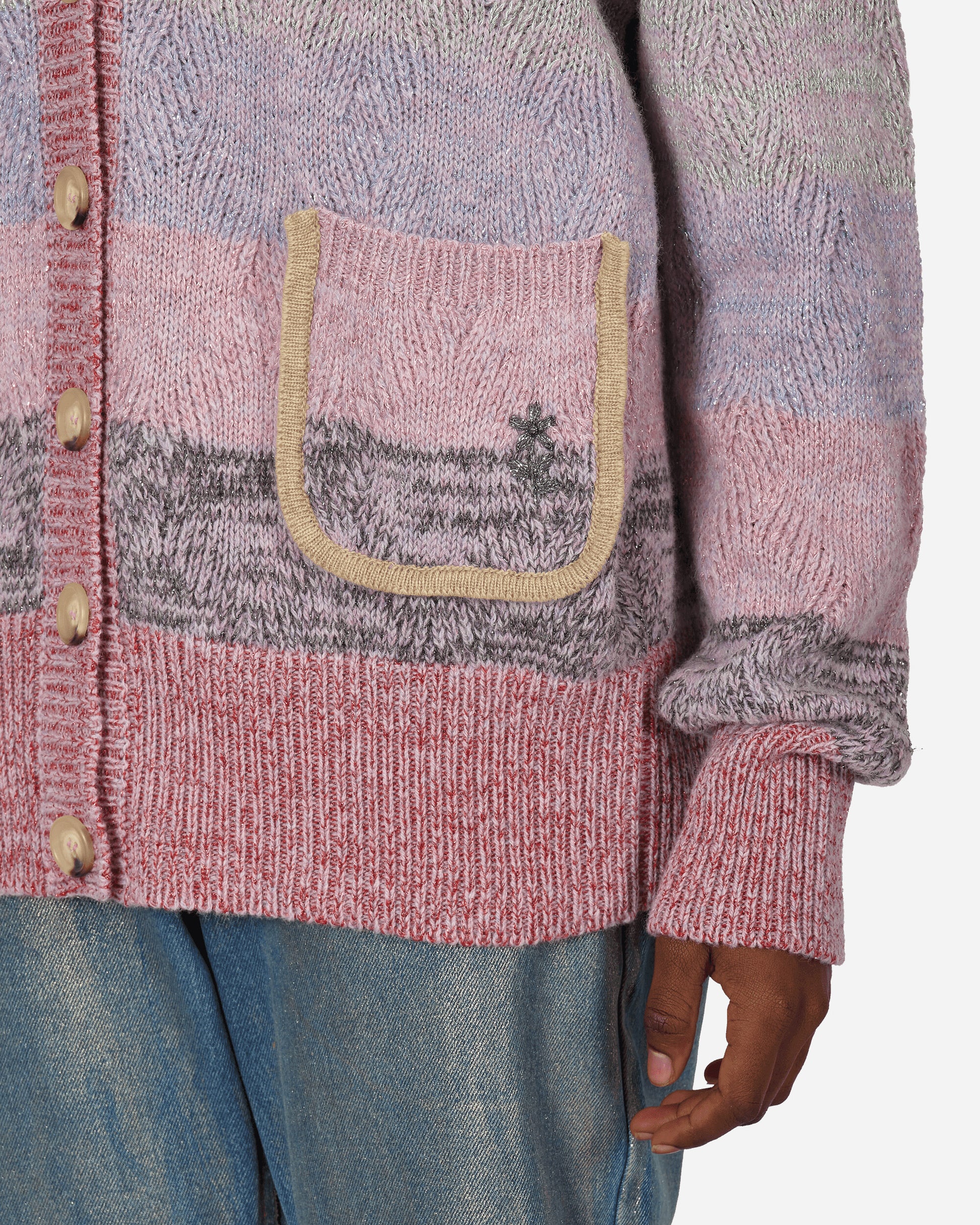 Cormio Renato Oversized Embroidered Cardigan Pink Knitwears Cardigans RENATO PINK