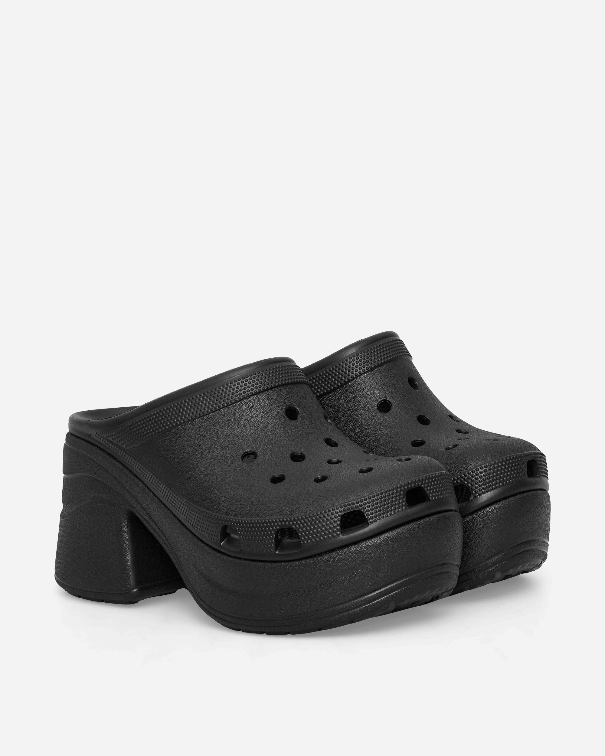 Crocs Wmns Siren Clog Black Classic Shoes High Heels CR.208547 BLK