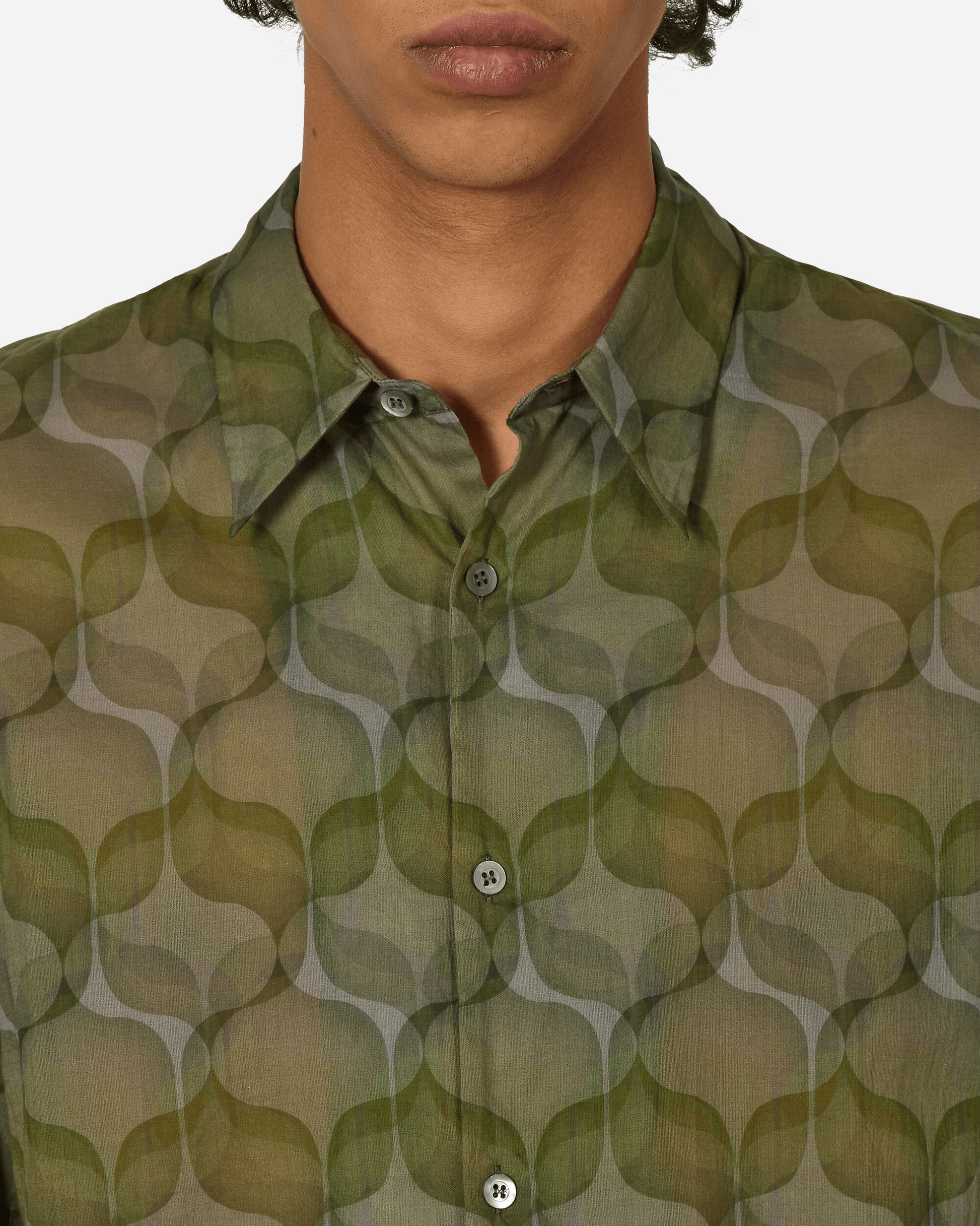 Dries Van Noten Clasen Shirt Green Shirts Shortsleeve Shirt 241-020708-8137 604