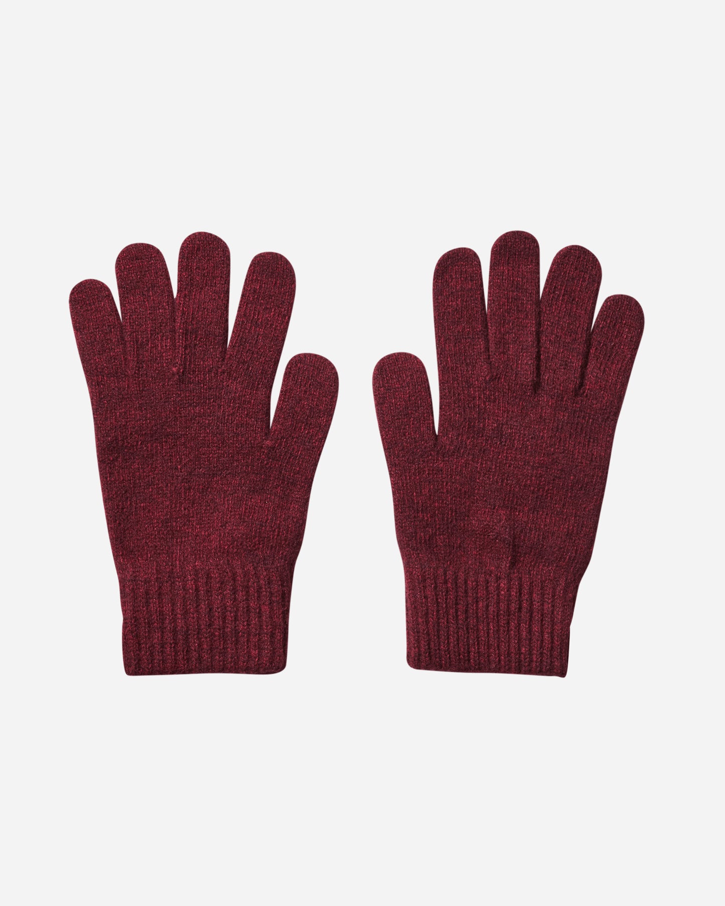 HYEIN SEO Wmns Troyer Knit Sweater W Gloves Burgundy Knitwears Sweaters FW24-KN3BD 001