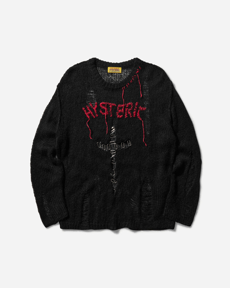 Hysteric Glamour Wmns Hys Logo Black Knitwears Sweaters NS079 B