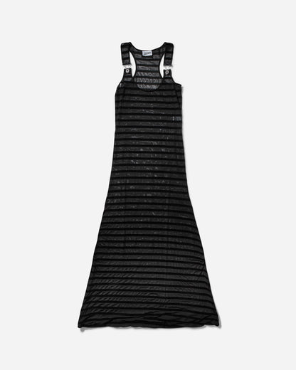 Jean Paul Gaultier Wmns Mesh Tank Top Long Dress Black/Black Dresses Dress Long 2431FRO235-T567 0000