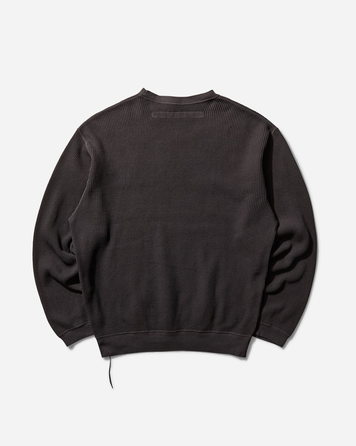 KAPITAL Eco Waffle Big Swt Black Sweatshirts Crewneck EK-1508LCA 1