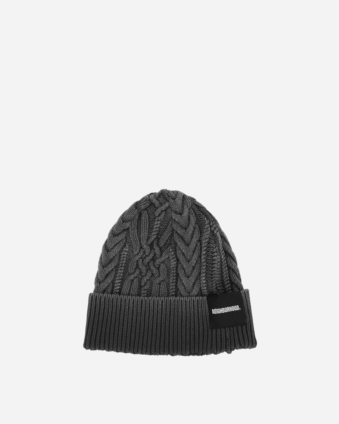 Neighborhood Washed Cable Beanie Black Hats Beanies 24213NH-HT01 BK