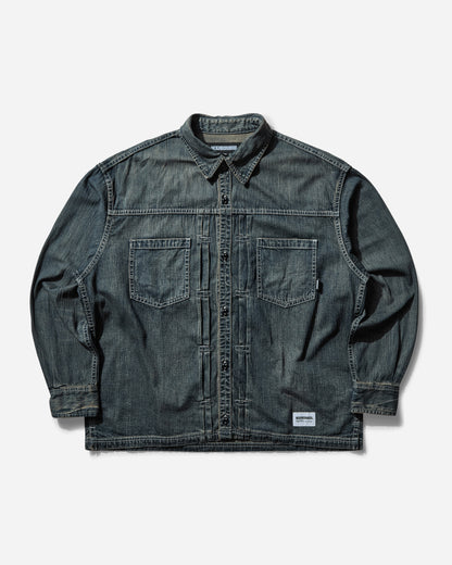 Neighborhood Washed Denim Shirt Ls Inidigo Shirts Longsleeve Shirt 242SPNH-SHM06 IN