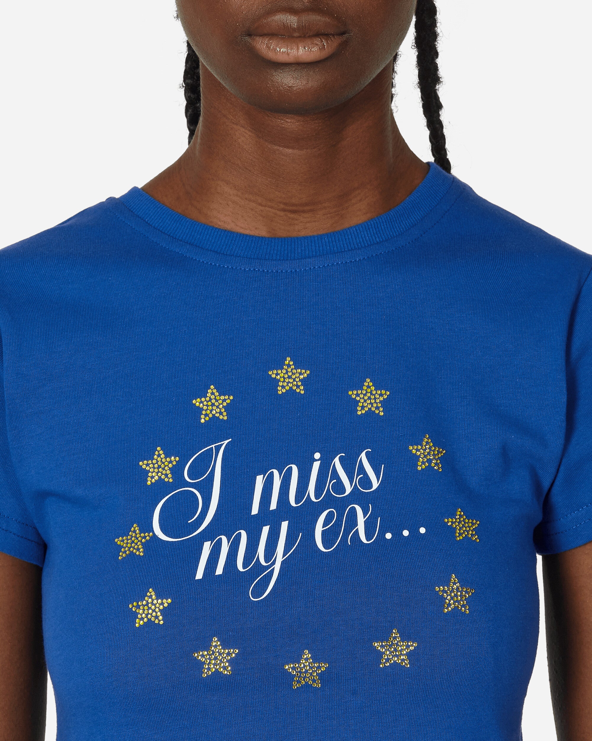 Nii Hai Wmns I Miss My Ex Baby Tee Blue T-Shirts Cropped TPS-BTEU BLU