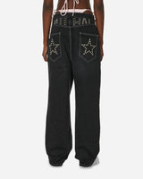 Nii Hai Wmns Baggy Jeans In Grey Wash With Studs Grey Pants Denim TRS-BDBJ SPK