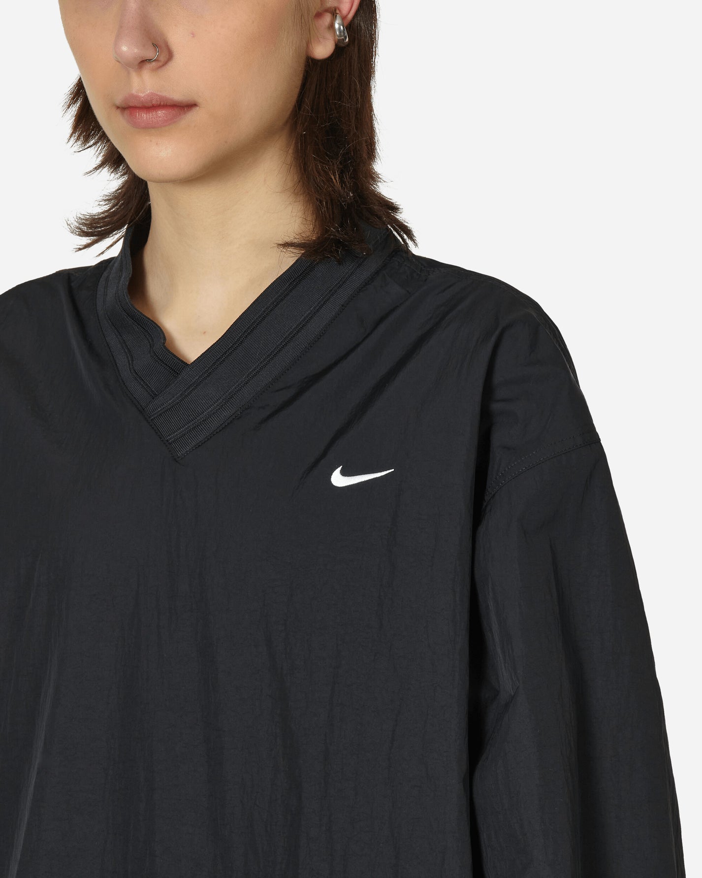Nike M Nk Solo Swoosh Windshirt Black/White Shirts Overshirt FQ1638-010