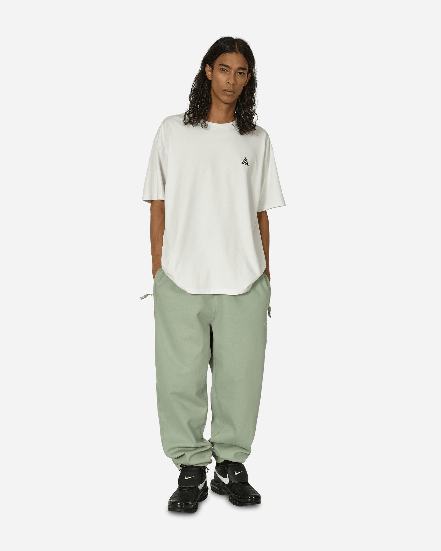 Nike M Nk Solo Swsh Flc Cf Pant Jade Horizon/White Pants Track Pants DX1364-370