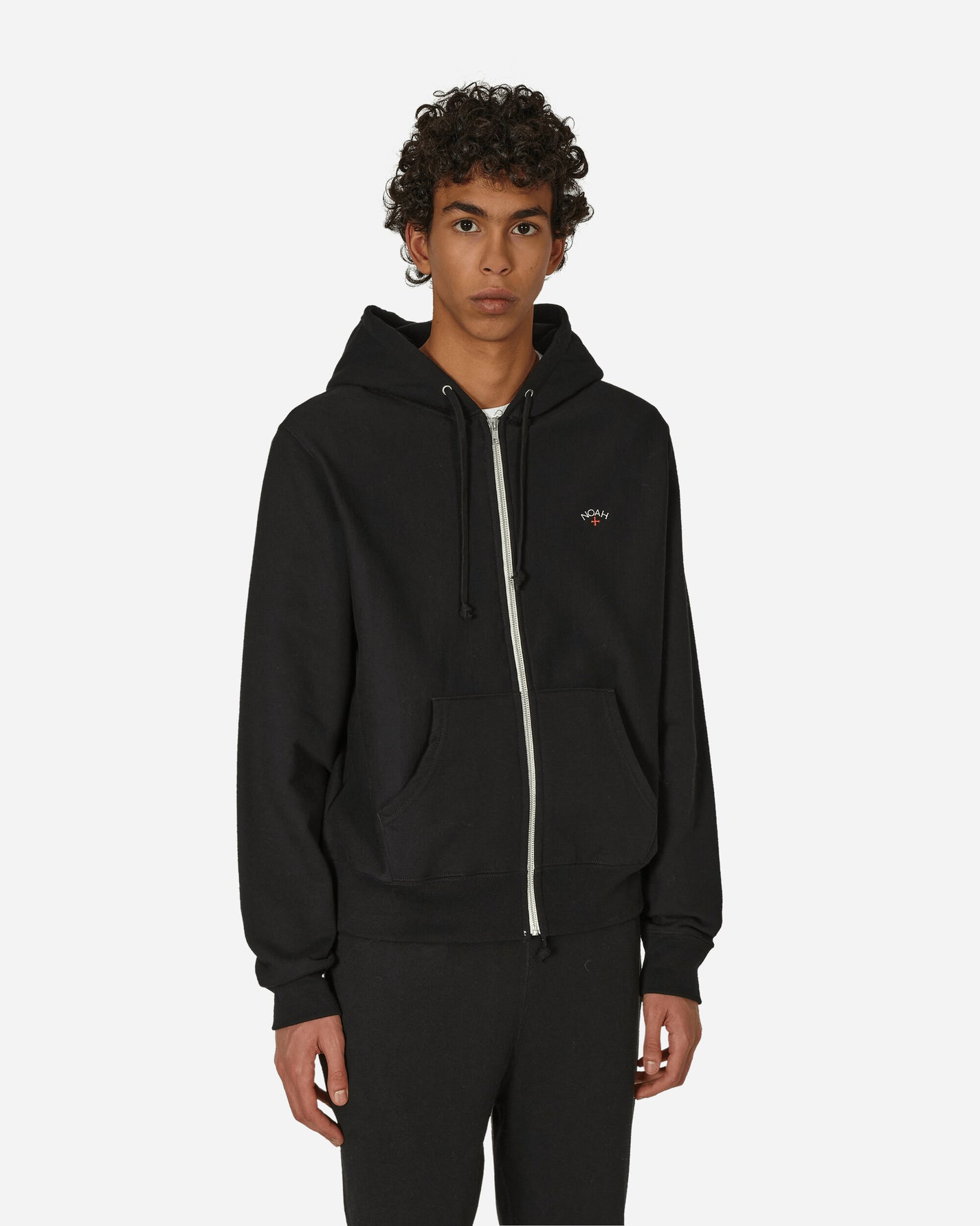 Noah Lightweight Zip-Up Black Sweatshirts Hoodies SS2NOAH BLK