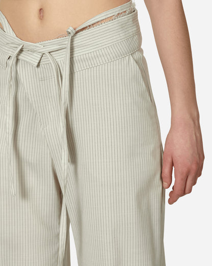 Ottolinger Wmns Double Fold Suit Pants Cream Pinstripe Pants Casual 2302412 CREAMP