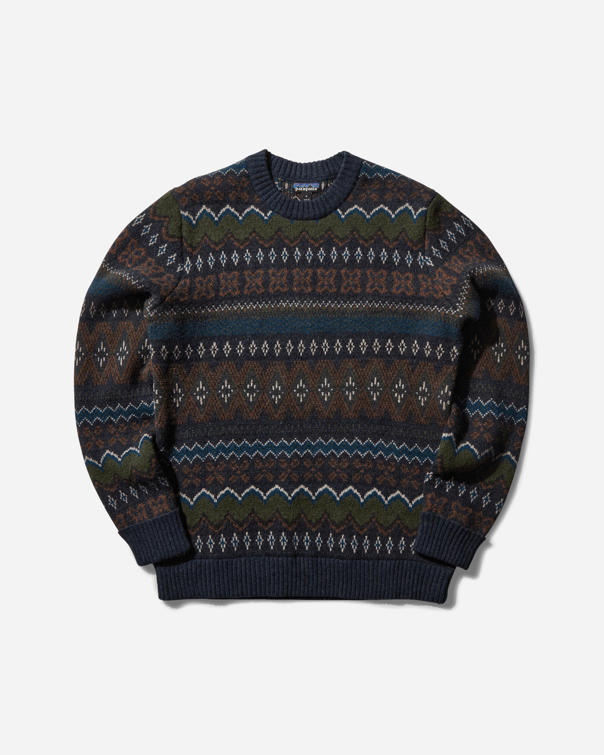 Patagonia M'S Recycled Wool-Blend Sweater Helmsman/Smolder Blue Knitwears Sweaters 50655 HSMB