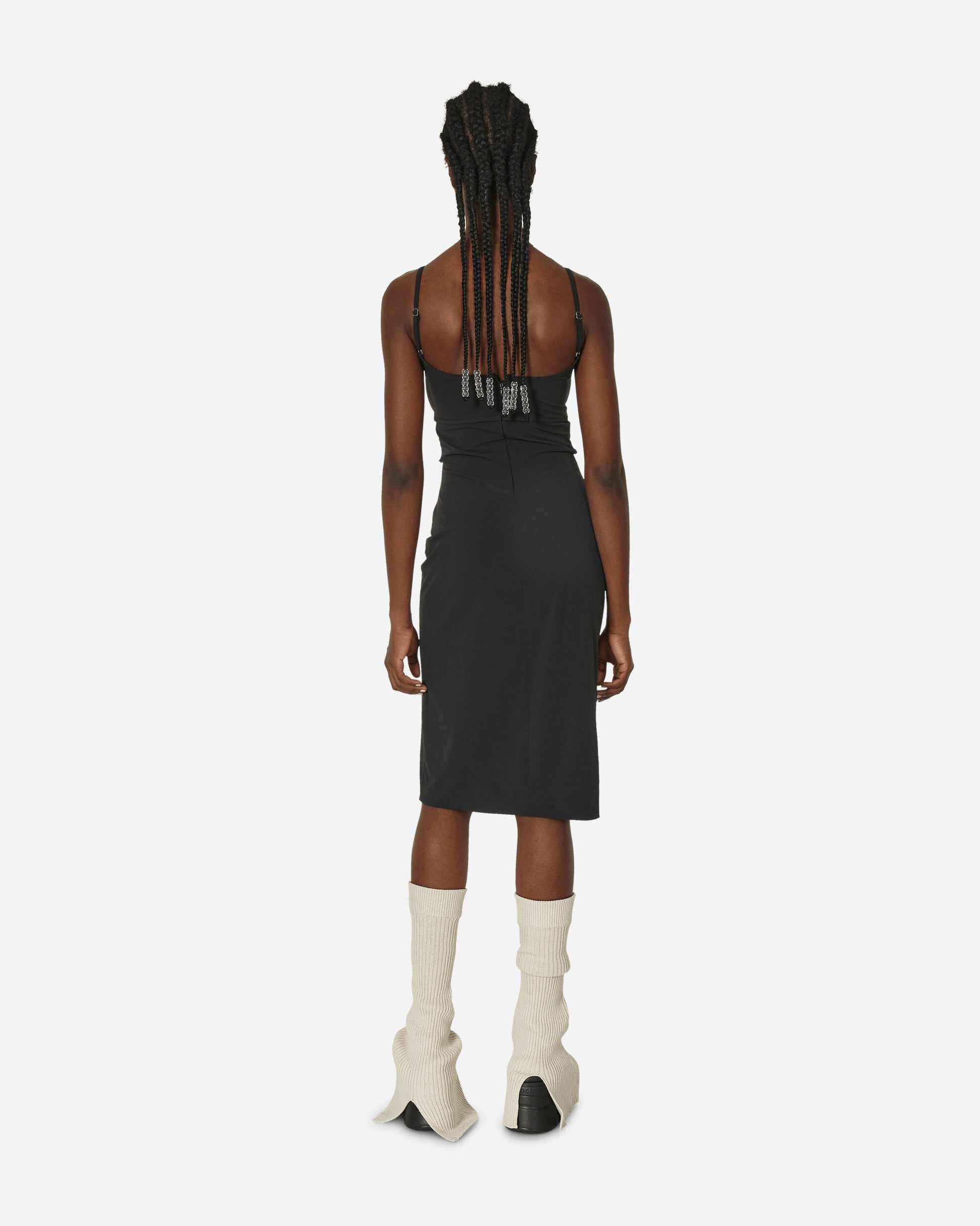 Priscavera Wmns Stretch Tailored Midi Dress Black Dresses Dress Mid 003156-181 BK