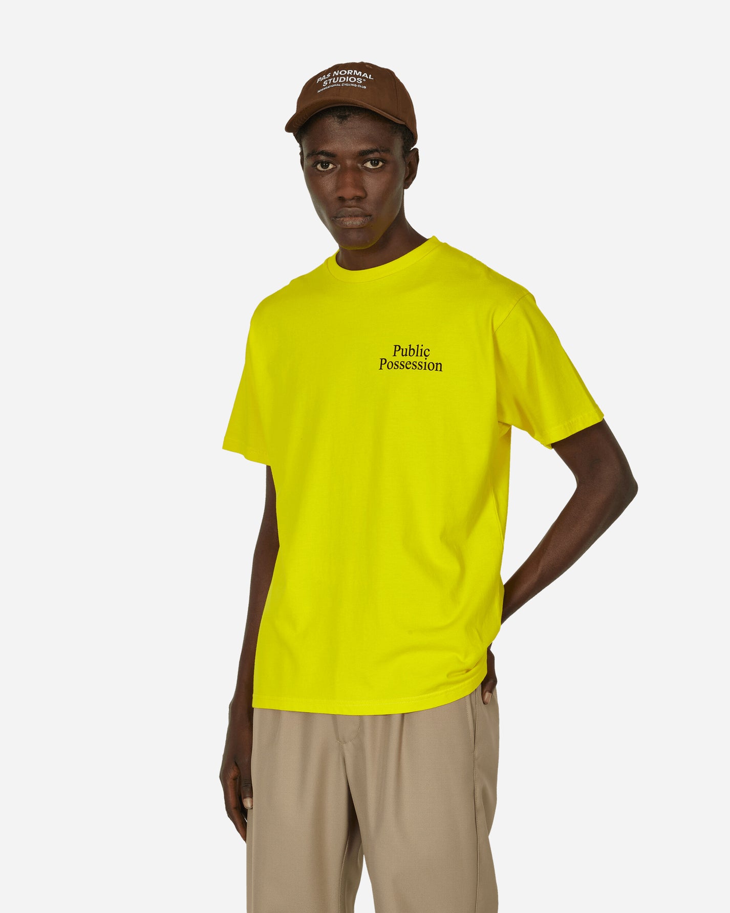 Public Possession P.P. Tempel T-Shirt Yellow T-Shirts Shortsleeve PPTEMPT 001