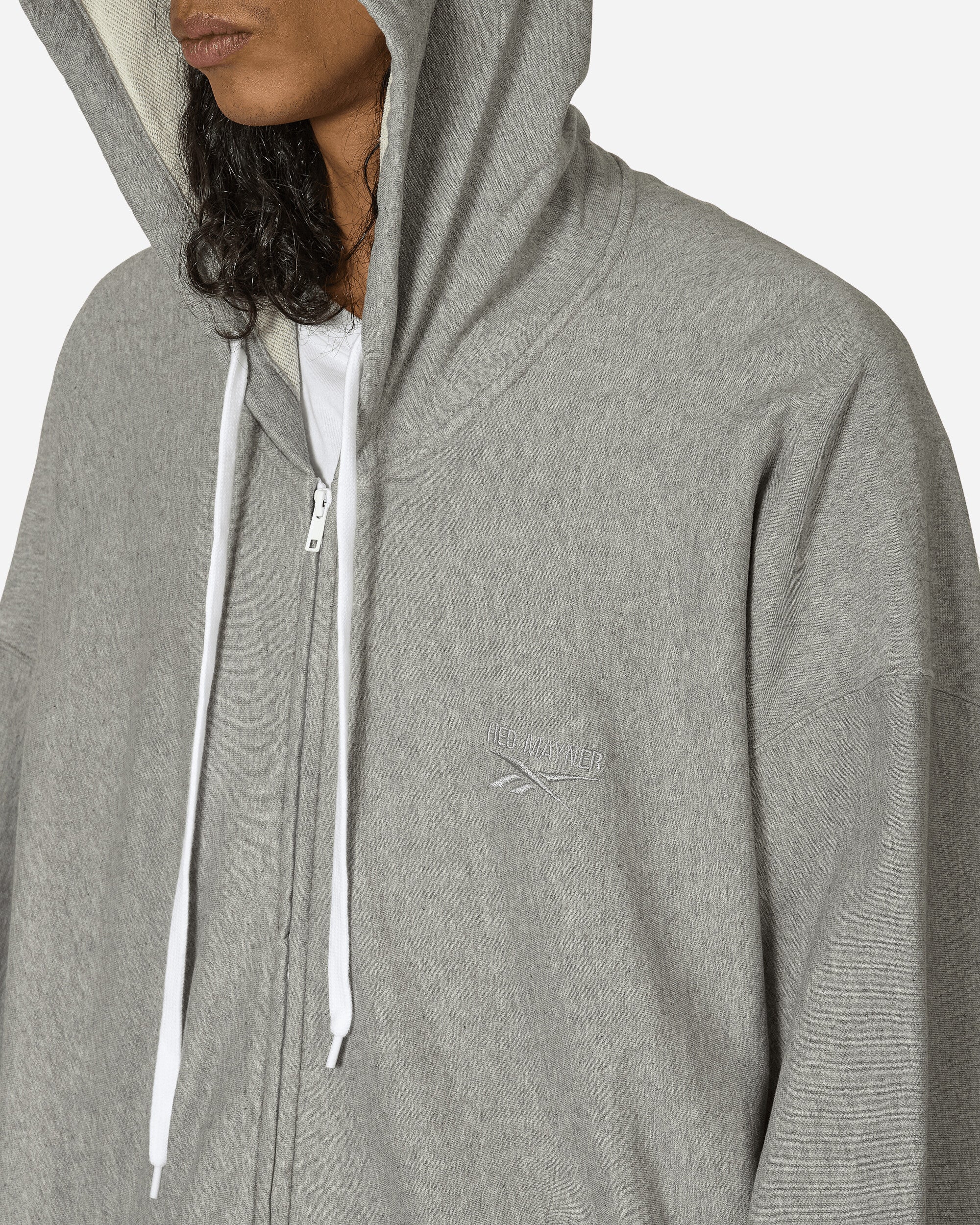 Reebok Zipped Hoodie X Hed Mayner Grey Melange Sweatshirts Hoodies RMBD007C99FAB0010800
