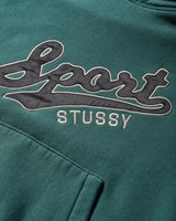 Stüssy Satin Patch Oversized Hood Green Sweatshirts Hoodies 118556 0401