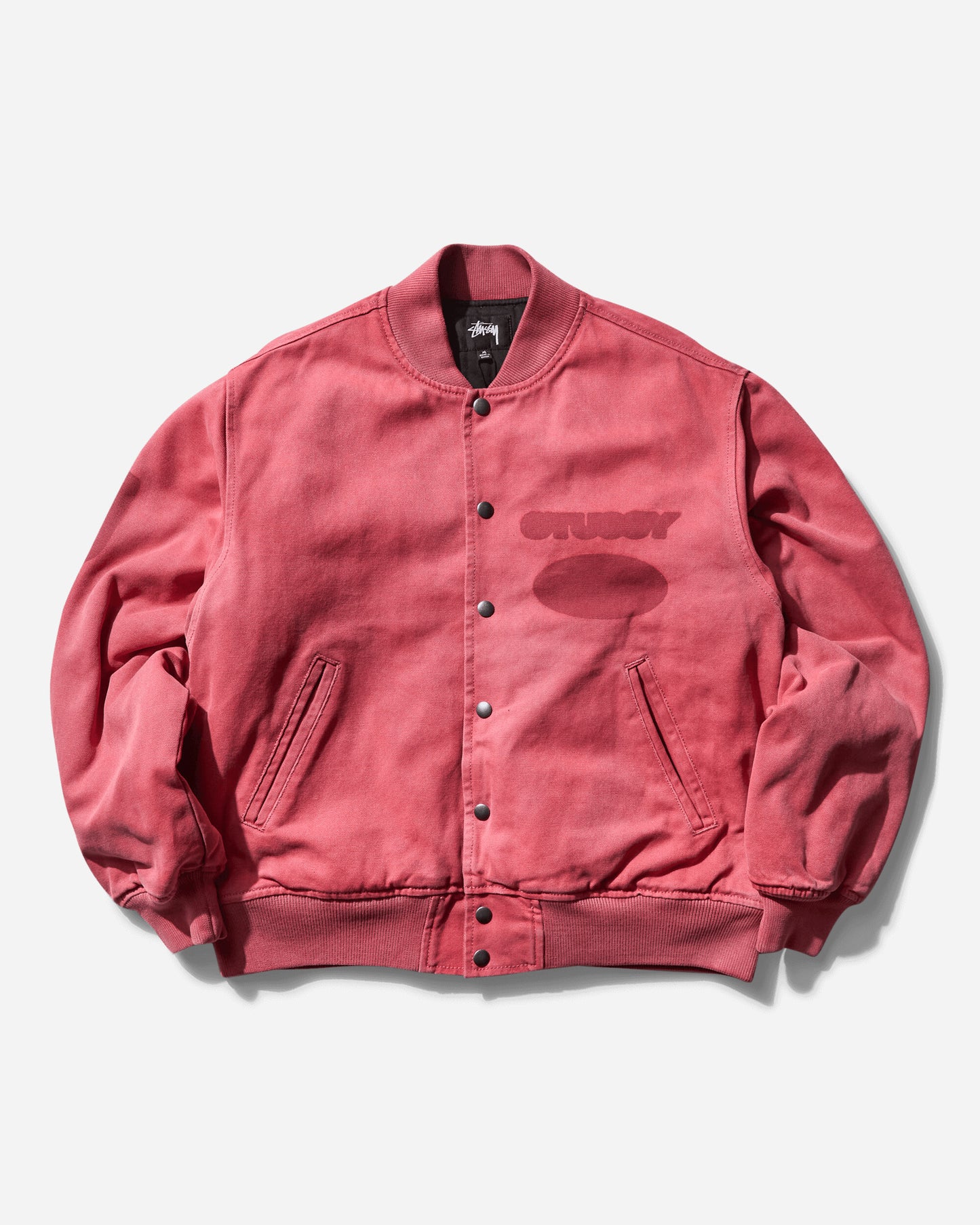 Stüssy Ghost Logo Canvas Varsity Red Coats and Jackets Jackets 115820SJ 0601