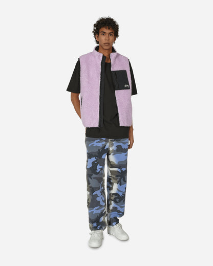 Stüssy Sherpa Reversible Vest Lavender Coats and Jackets Vests H118528 LAVE