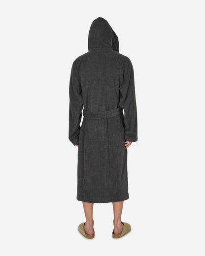 Tekla Hooded Bathrobe Ash Black Textile Bathrobes BT AB