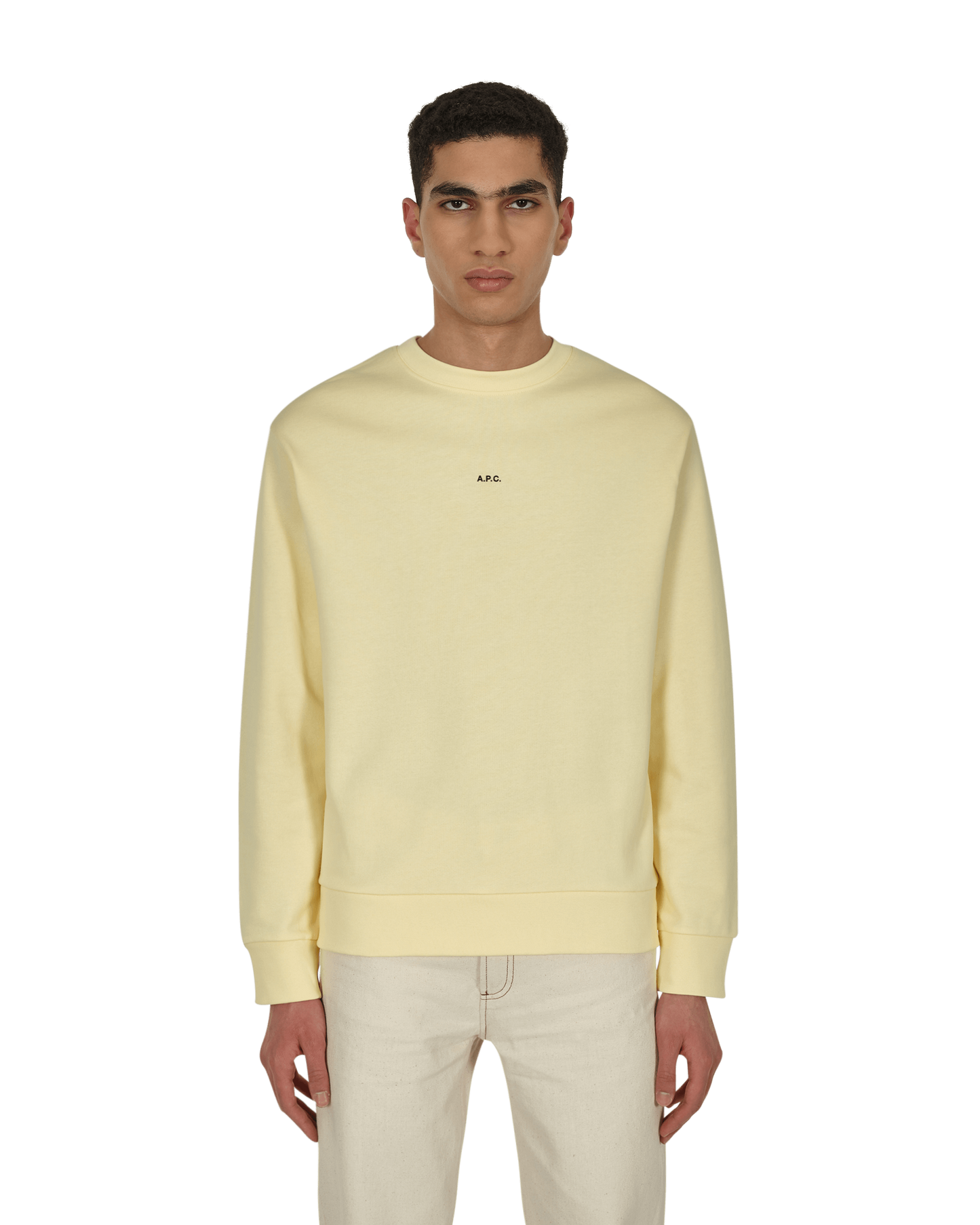 A.P.C. Sweat Steve Light Yellow Sweatshirts Crewneck COEIP-H27621 DAB