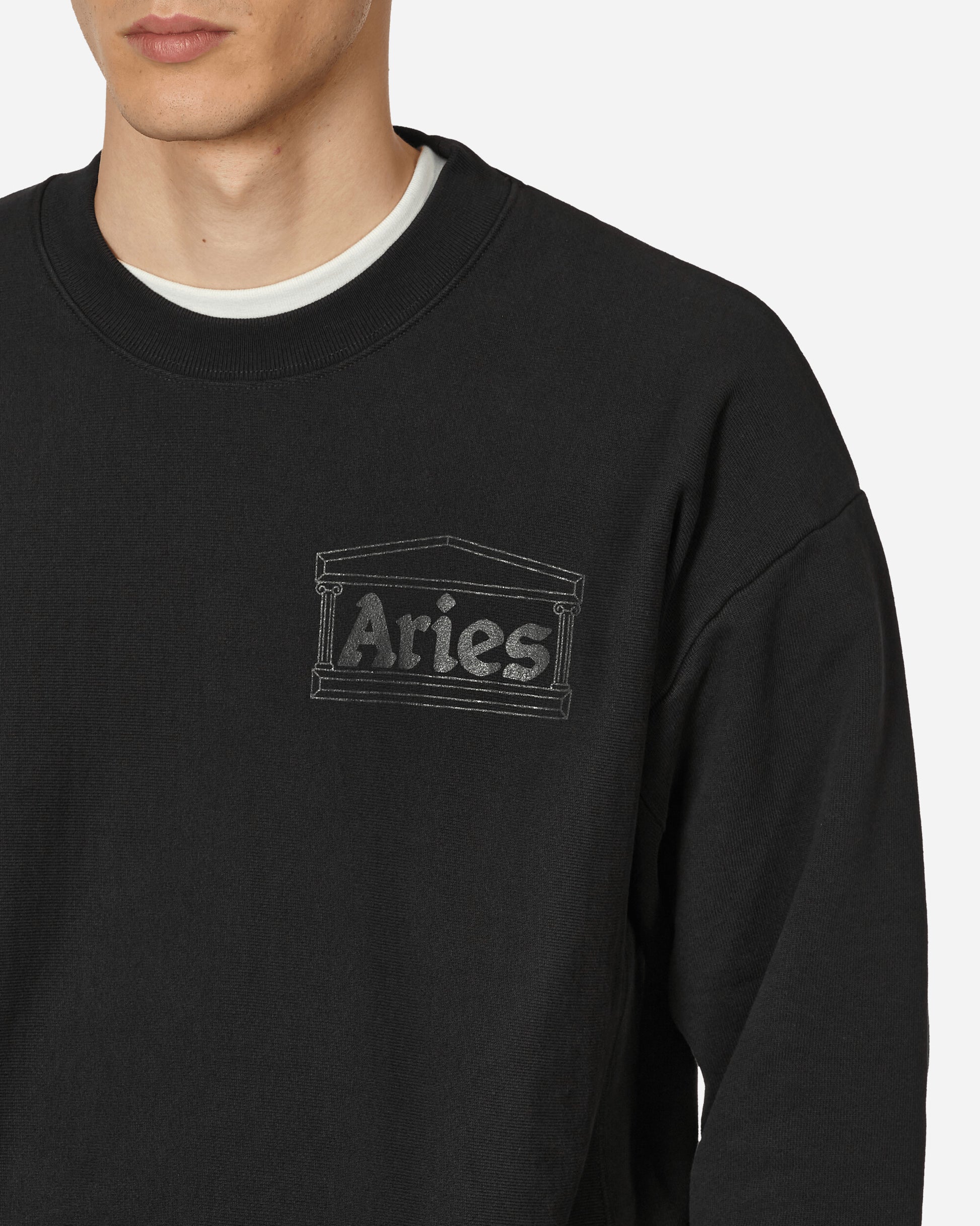 Aries Premium Temple Sweatshirt Black Knitwears Sweaters COAR20000 BLK