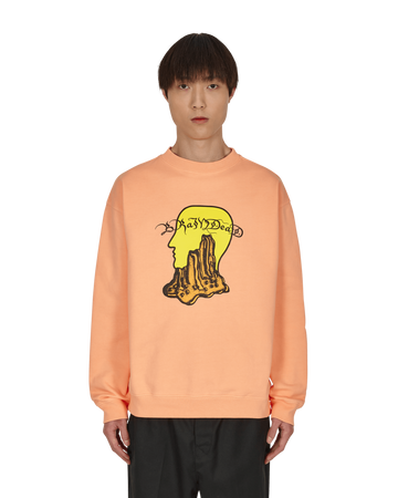 Brain Dead Mount Slime Crewneck Sweatshirt Orange - Slam Jam 