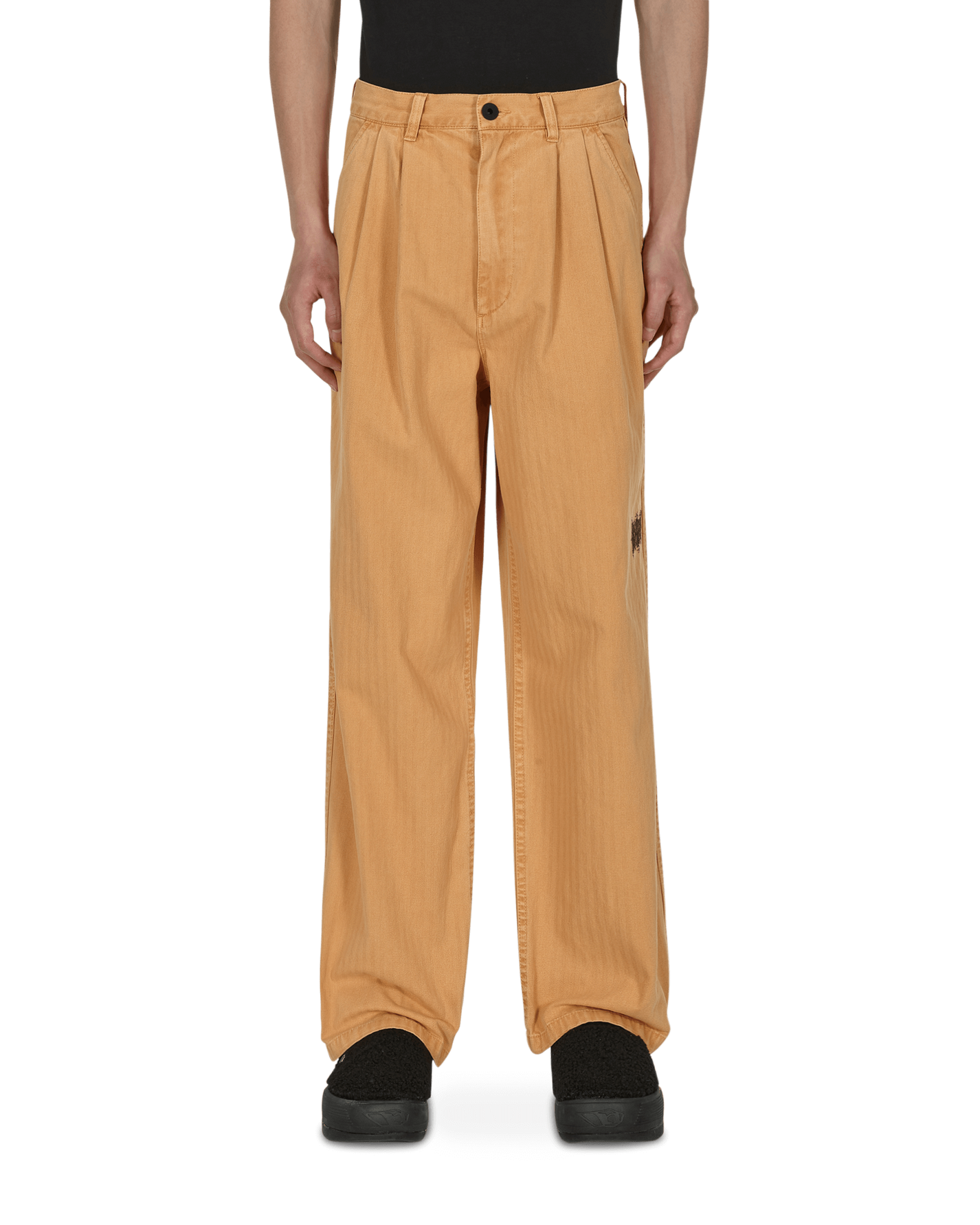 Brain Dead Livewire Pigment Dyed Herringbone Pant Squash Pants Trousers BDF21B04002030 OR03