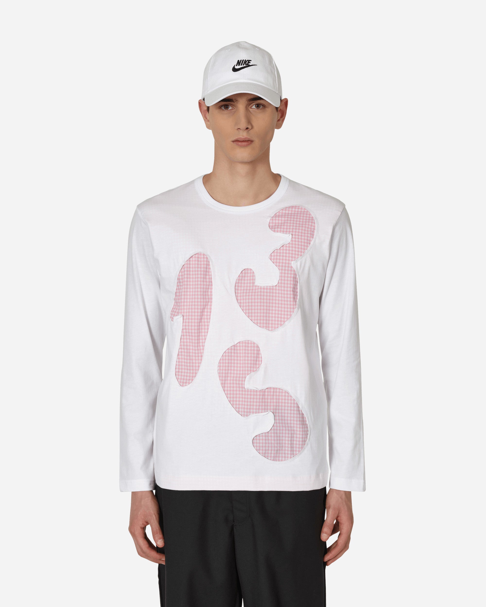 Comme Des Gar ons Shirt Numbers Longsleeve T Shirt White