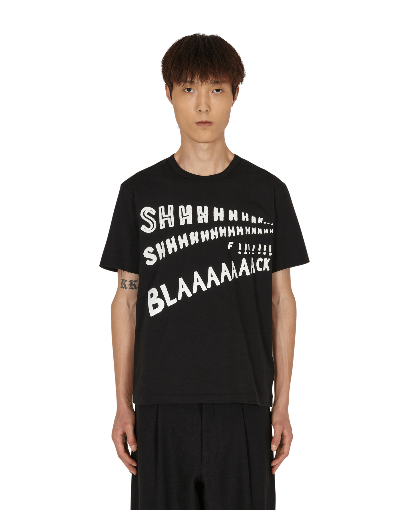 Comme Des Garcons Black T-Shirt Black T-Shirts Shortsleeve 1H-T004-W21 1