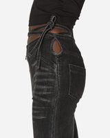 MARRKNULL Wmns Bandage Jeans Black Pants Denim MN23FW07042 3