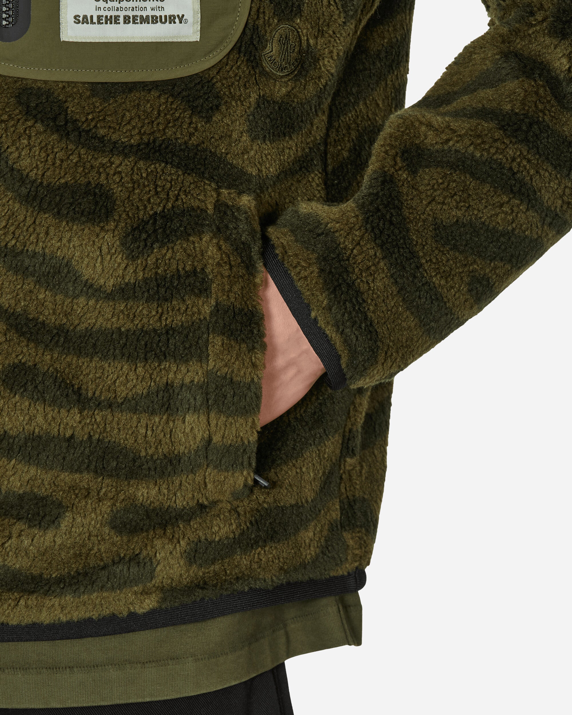 Moncler Genius Zip Up Cardigan X Salehe Bembury Green Sweatshirts Hoodies 8G00004M3282 833
