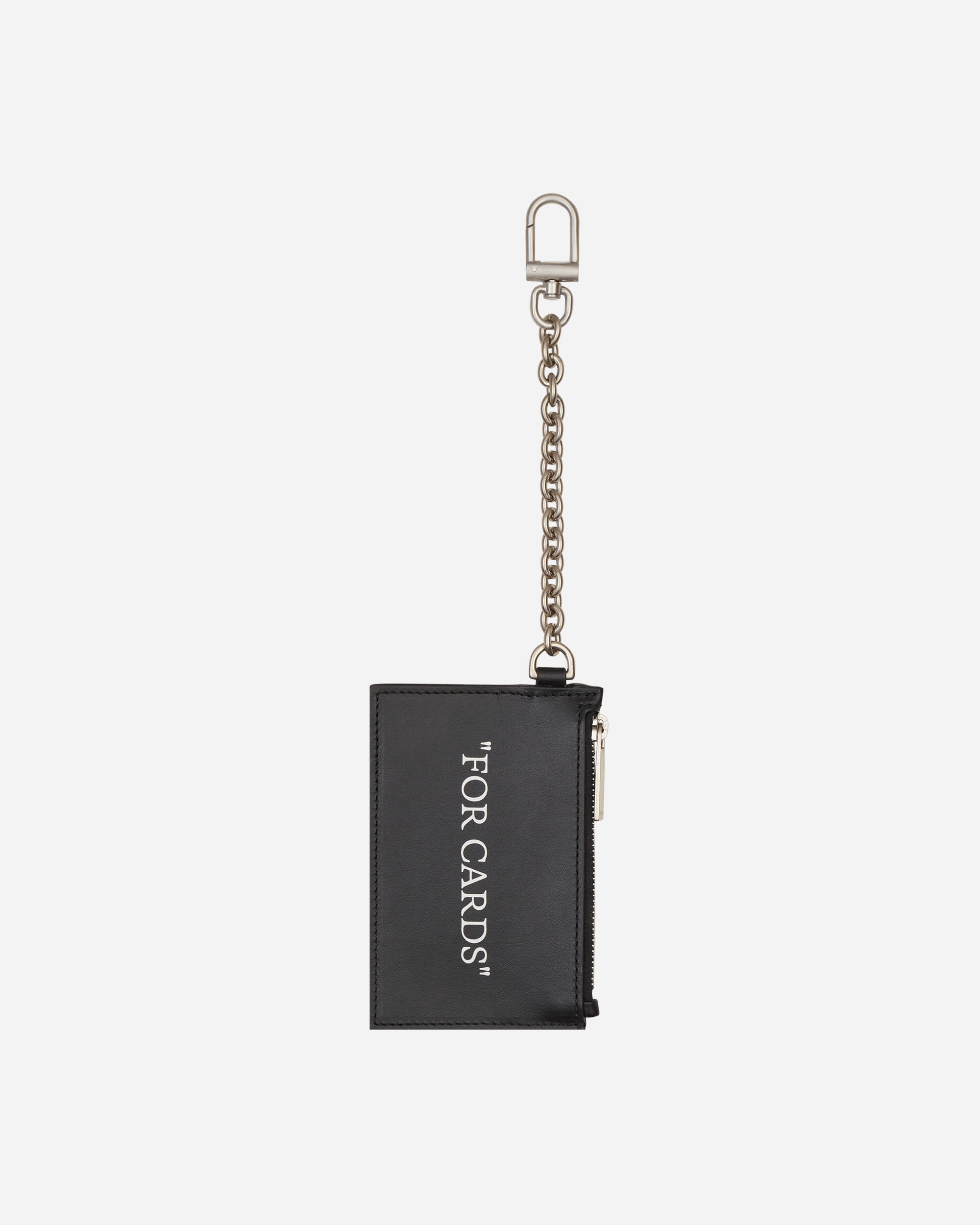 Off-White Quote Bookish Key Ring Card Case Black/White Wallets and Cardholders Cardholders OMND070F23LEA001 1001