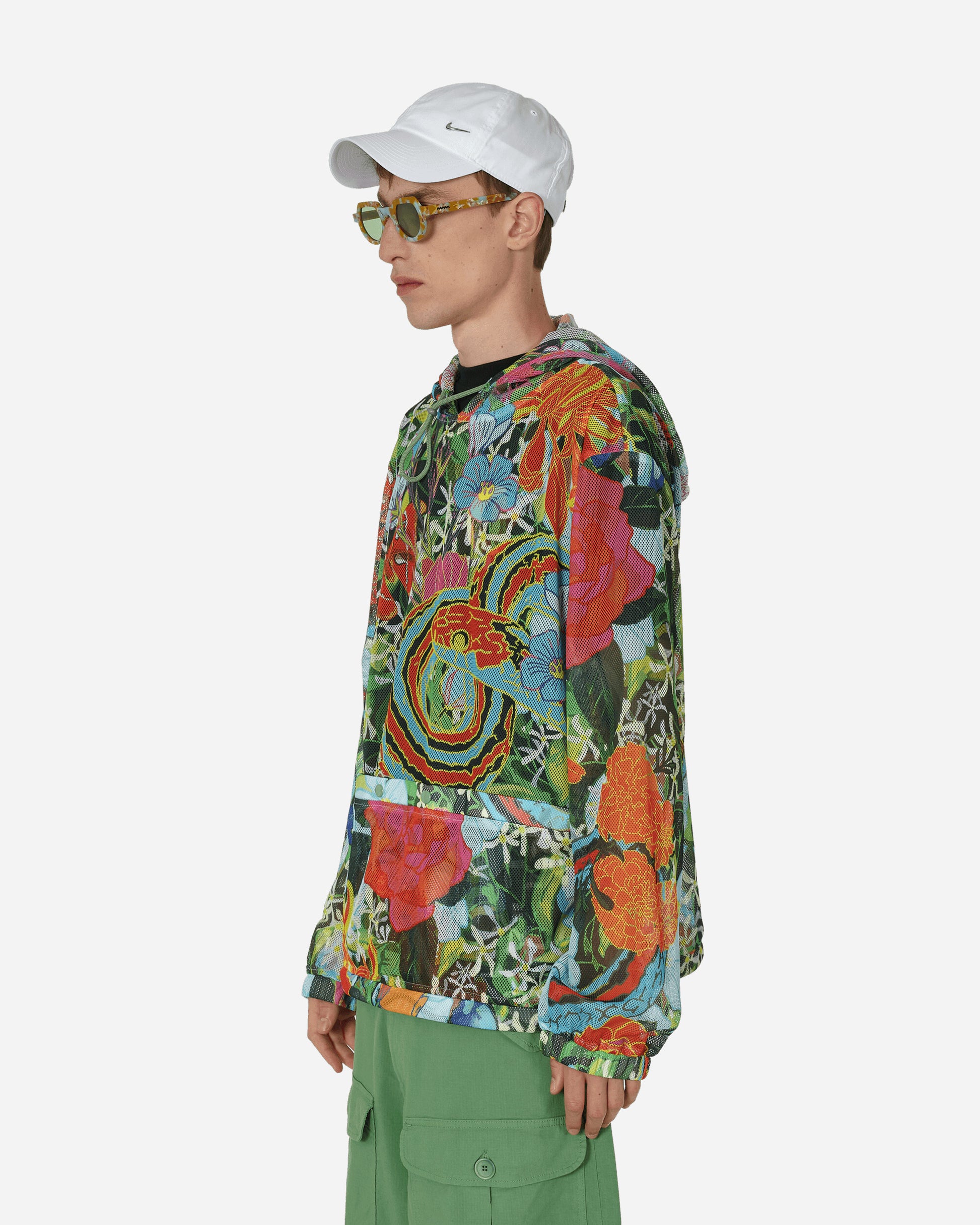 Sky High Farm Camo Print Mesh Pullover Hoodie Woven Multi Sweatshirts Hoodies SHF04J004  1