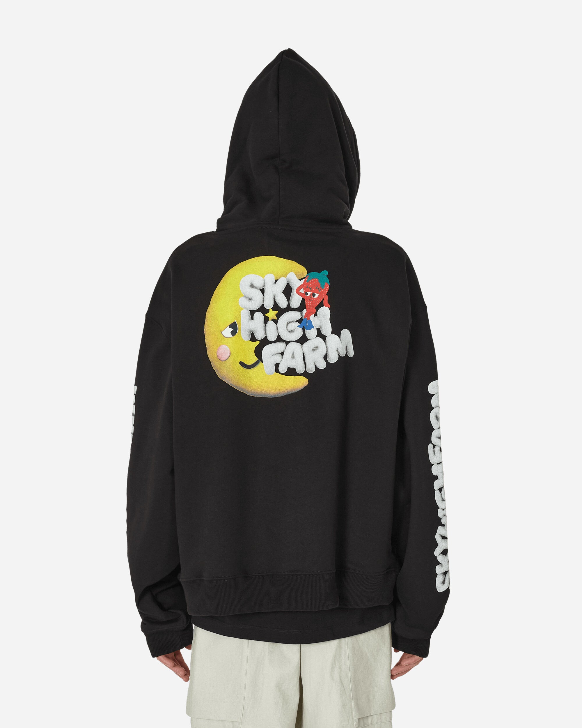 Sky High Farm Perennial Shana Graphic Hoodie Knit Black Sweatshirts Hoodies SHF04T041  1