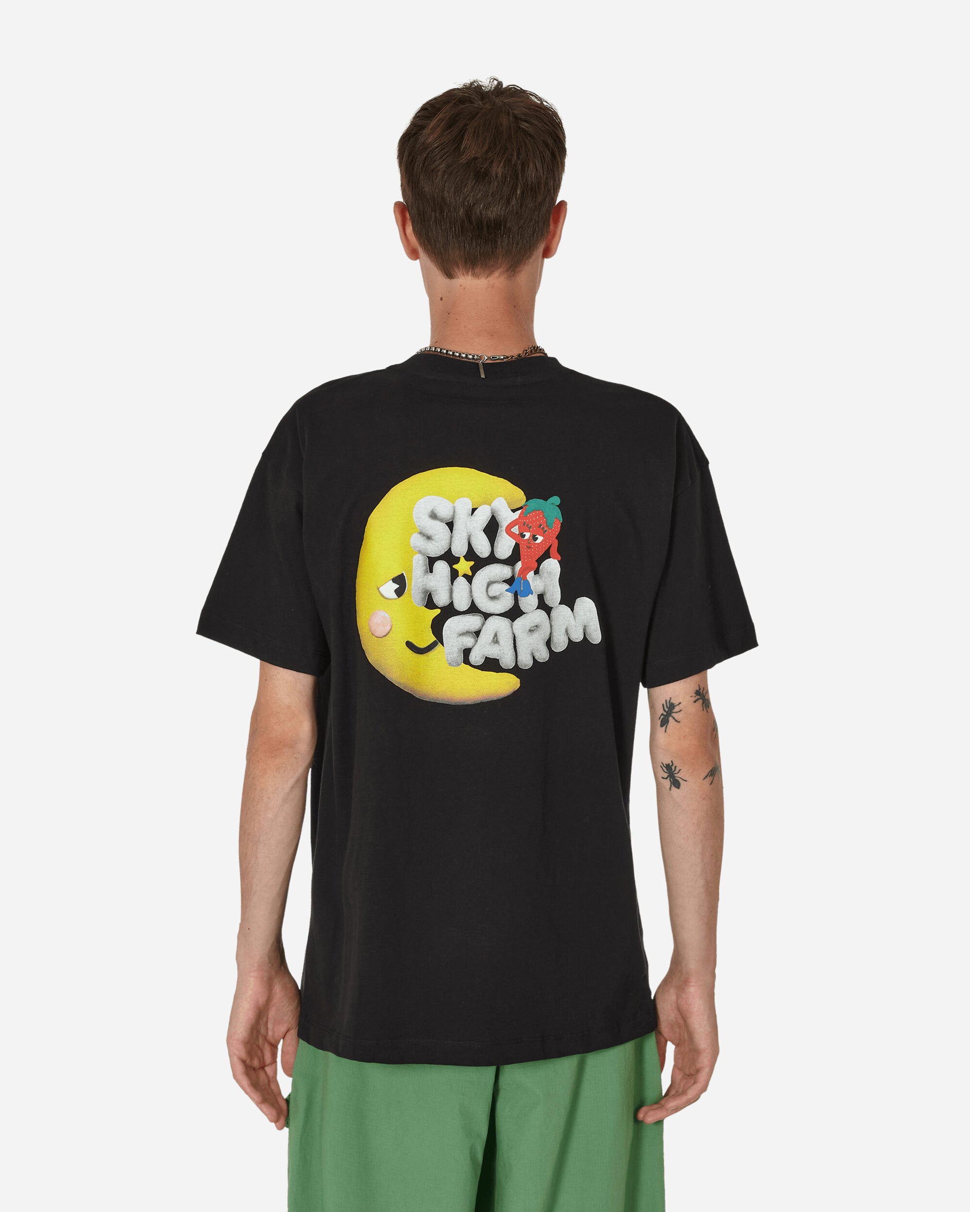Sky High Farm Perennial Shana Graphic T-Shirt Knit Black T-Shirts Shortsleeve SHF04T031  1
