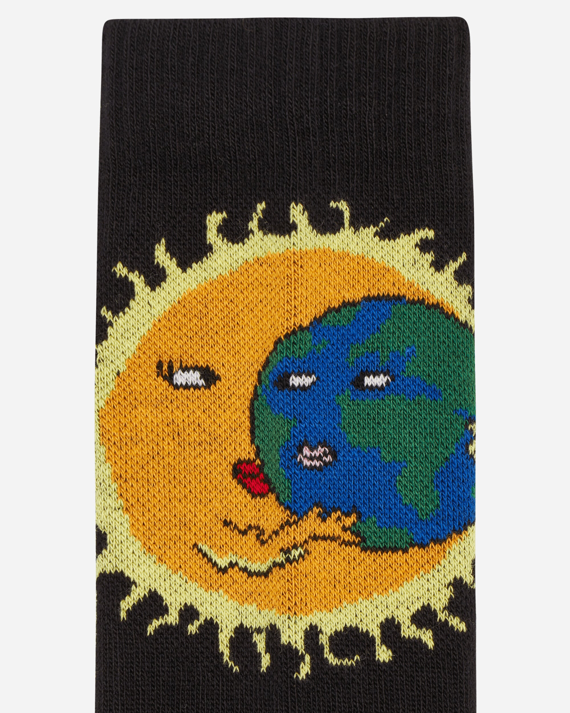 Sky High Farm Moon Earth Jacquard Socks Knit Black Underwear Socks SHF04K001  1